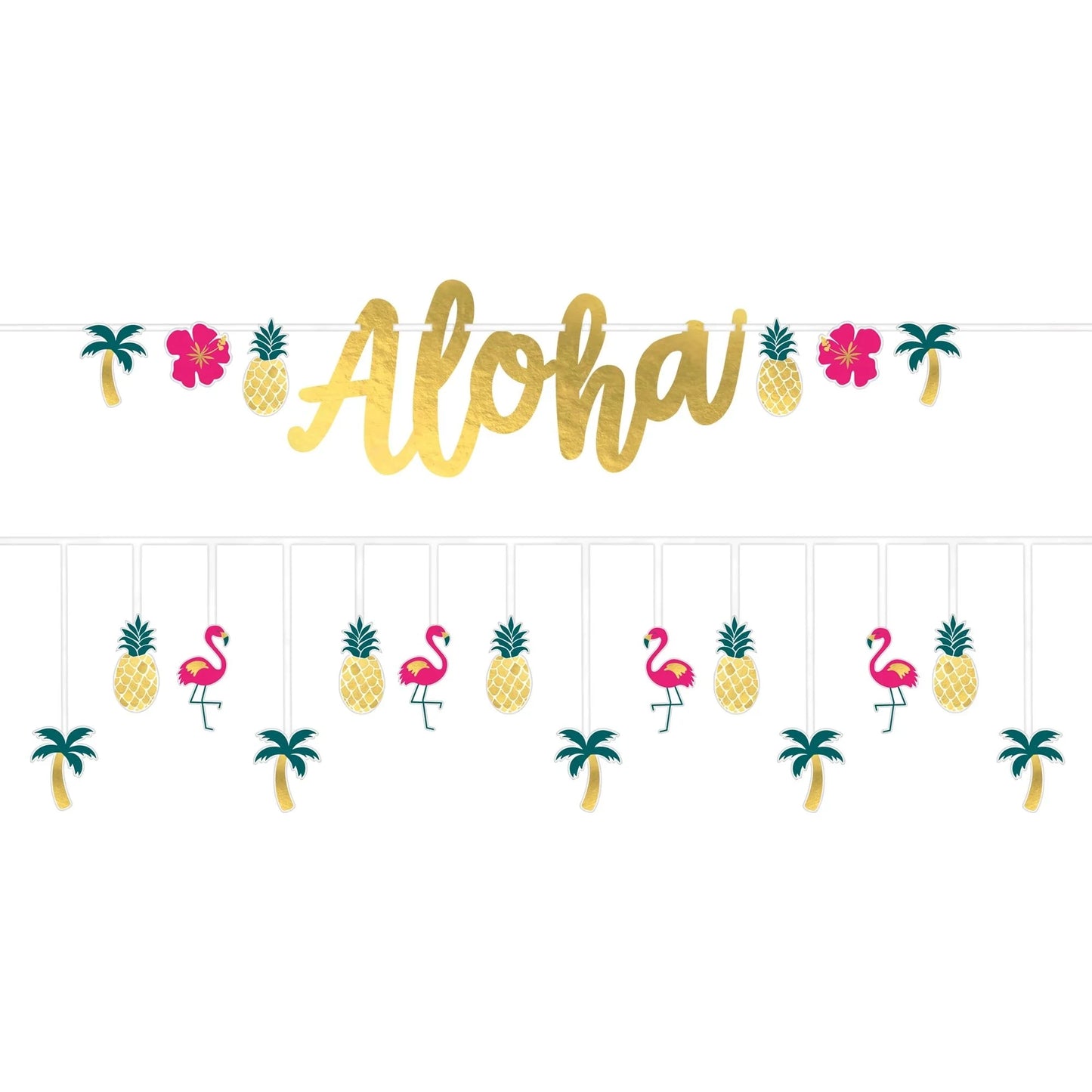 Aloha Luau Multi Pack Banner Colgante Decoración