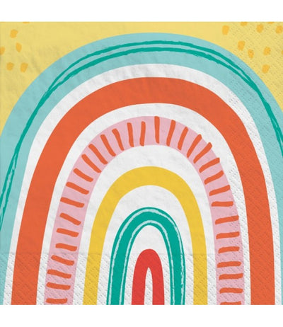 Retro Rainbow Servilletas de Papel