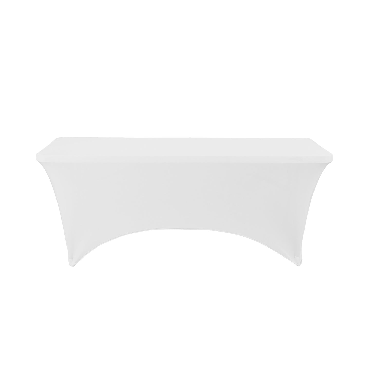 MANTEL RECTANGULAR DE SPANDEX 6FT - BLANCO
