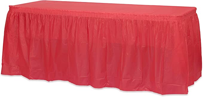 TABLE SKIRT 29” x 14” RED