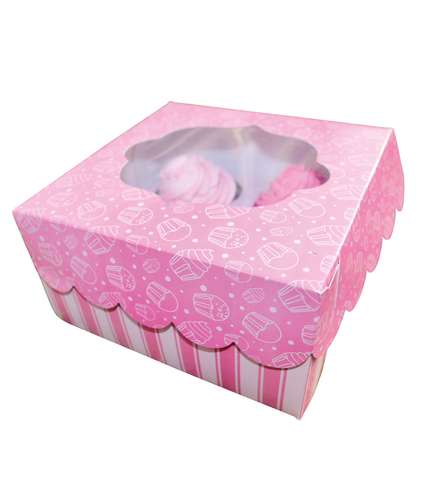 CAJA CUPCAKE EMPACADA PASTELITOS ECO AMIGABLE X UD