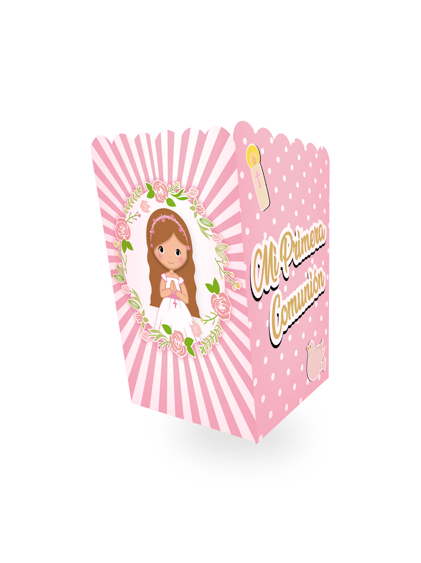 CAJA CRISPETERA X 6 UD PRIMERA COMUNION NIÑA