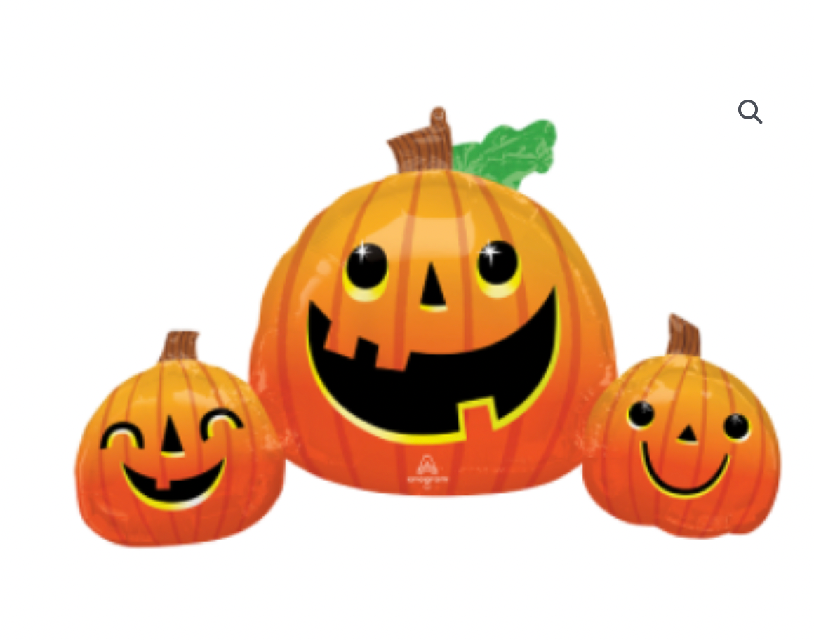 Globo Metalizado Halloween Tres Calabazas Sonrientes
