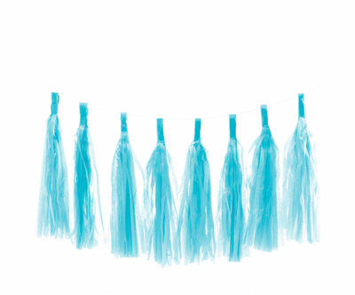 Guirnalda de Borlas de Papel Azul