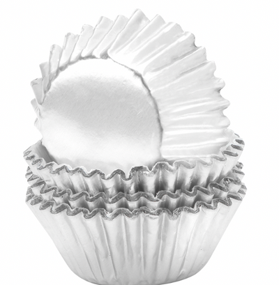 Cupcake liners  2"  - Plateados
