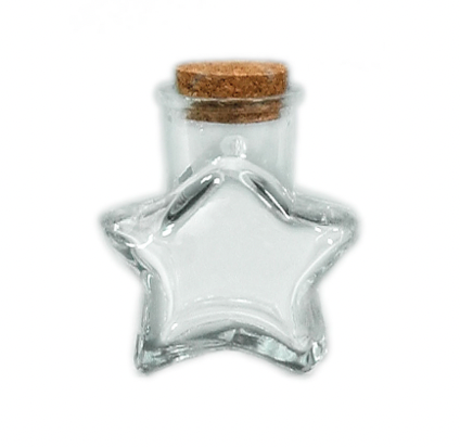 Botella Estrella de Vidrio  3 1/8"