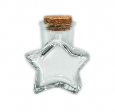 Botella Estrella de Vidrio  3 1/8"