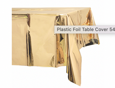 Mantel de Mesa Rectangular Dorado Plastico