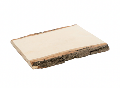 Rebanada Rectangular de Madera Natural Alamo 13" x 11“