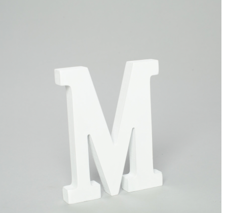 M - Letra de Madera