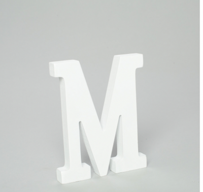 M - Letra de Madera