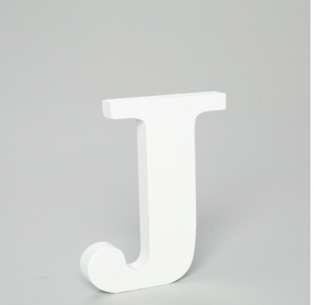 J - Letra de Madera