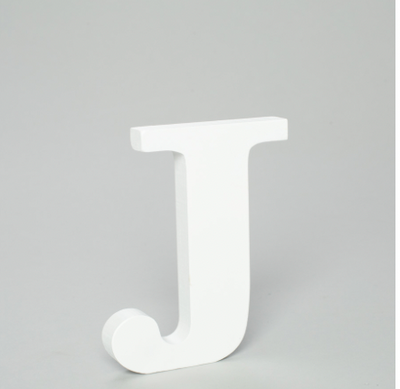 J - Letra de Madera