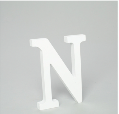 N - Letra de Madera