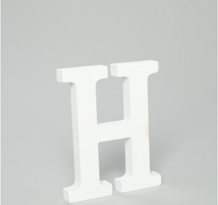 H - Letra de Madera