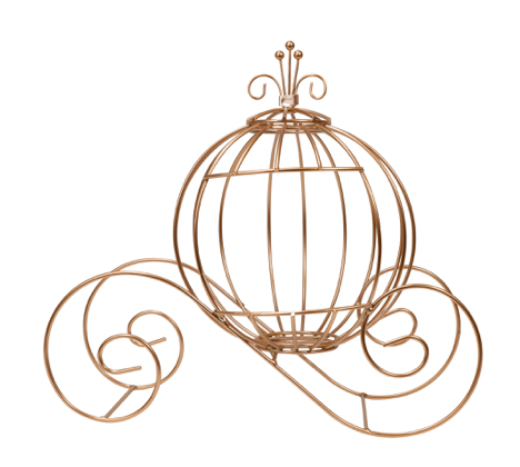 Metal Pumpkin Carriage Pequeña Rose Gold