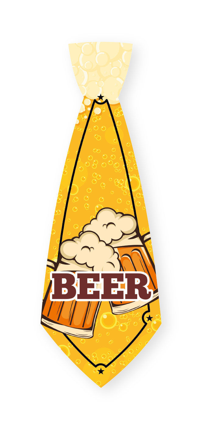 Corbata Línea Cerveza (x6u)