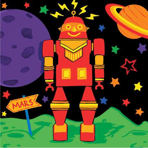 Robot Beverage Napkins (x16u)