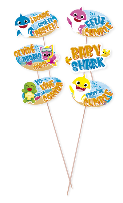 PIN SELFIE X 6 BABY SHARK