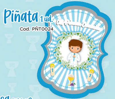 PIÑATA PRIMERA COMUNION NIÑO ESTAMPADO
