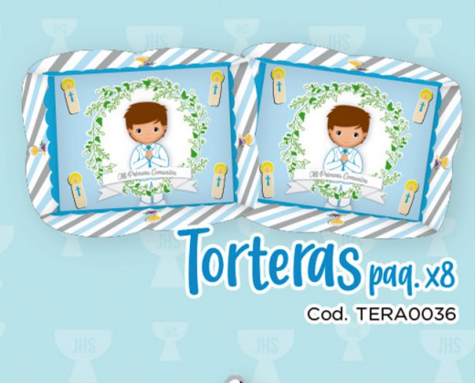 TORTERA X8 UD PRIMERA COMUNION NIÑO