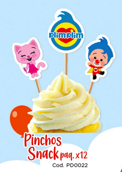 Palillos Decoradores Payaso Plim Plim (x12u)
