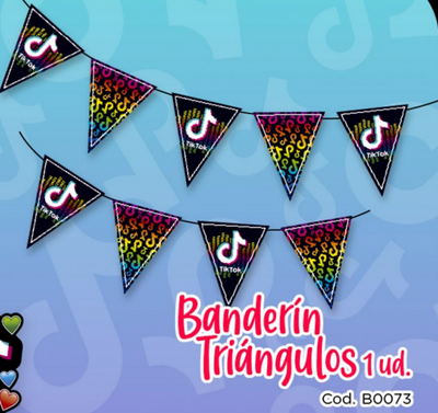 BANDERIN TRIANGULO TIKTOK