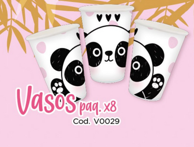 VASO X8 UD PANDA NIÑA