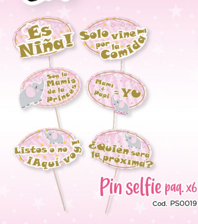 PIN SELFIE X6 UD ELEFANTE NIÑA