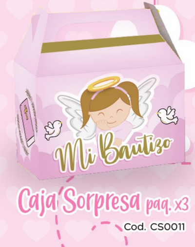 CAJA SORPRESA X3 UD MI BAUTIZO NIÑA