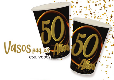 Vaso Mis 50 años 9oz (x8u)