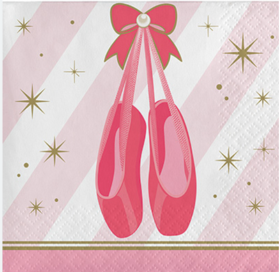 Twinkle Toes Ballet Beverage Napkins (x16u)