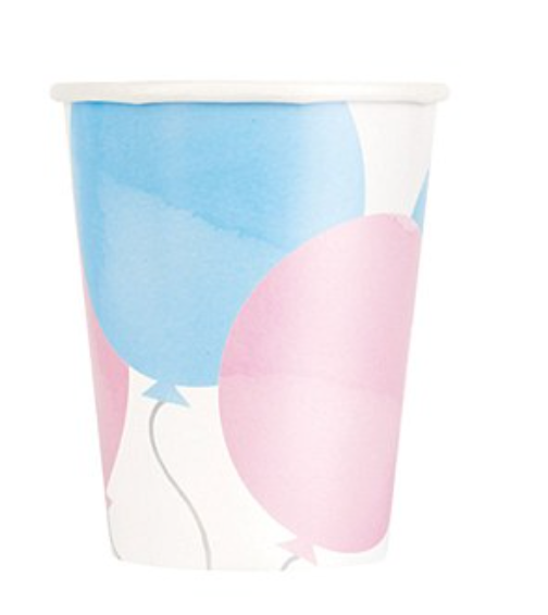 Gender Reveal Party Cups (x8u)