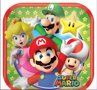 Super Mario Platos x8 Unidades