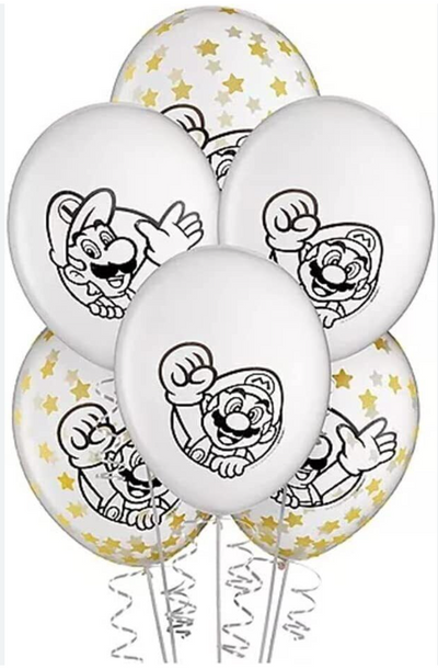 Super Mario Latex Confetti x 6 unidades