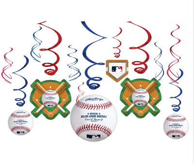 Swirl Decorations Baseball (x12u)