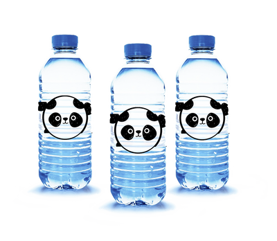 STICKER BOTELLA X 8 PANDA NIÑO