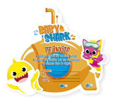 TARJETA X 6 UD BABY SHARK