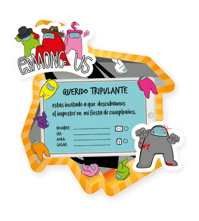 TARJETA X 6 UD AMONG US