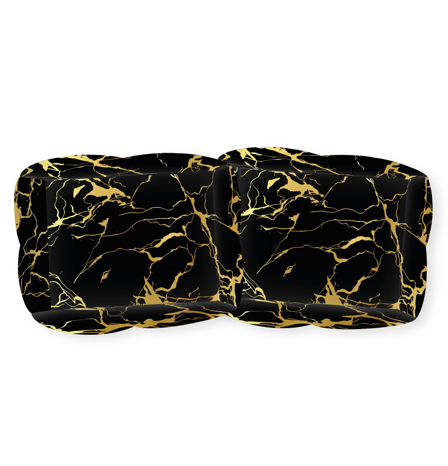 TORTERA METALIZADO X8 UD MARMOL NEGRO GOLD