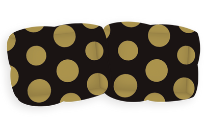 TORTERA X8 UD LINEA POLKA NEGRO GOLD