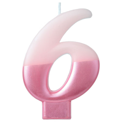 Vela Rosa Numero 6