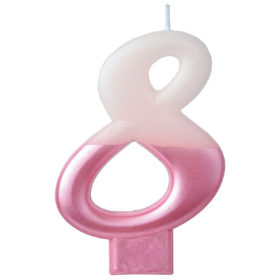 Vela Rosa Numero 8