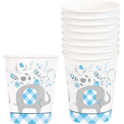 Elephants Blue Vasos