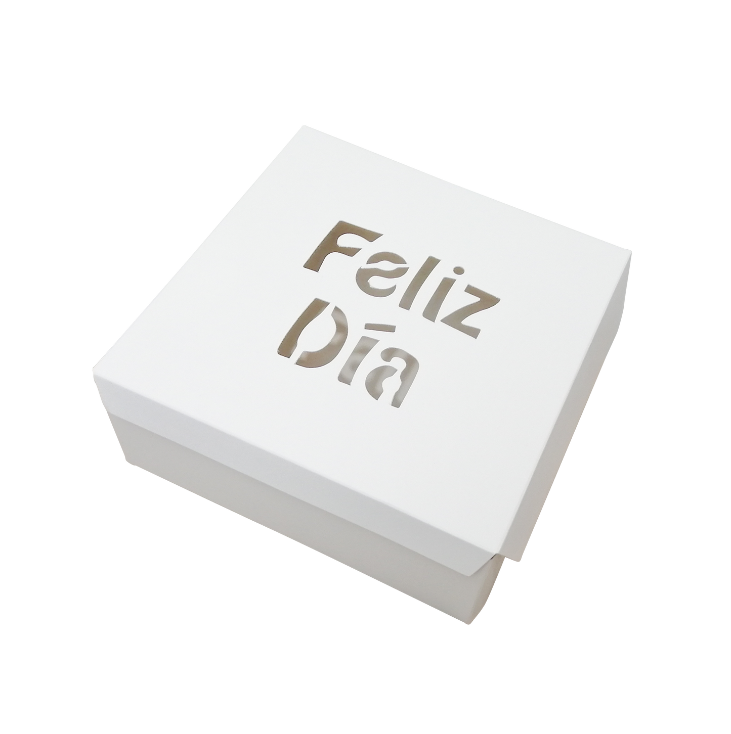 Caja Empaque MEDIANA Feliz Dia (BLANCO) Eco Amigable Granel