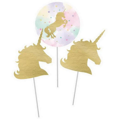 Unicornio Sparkle Centerpiece Sticks