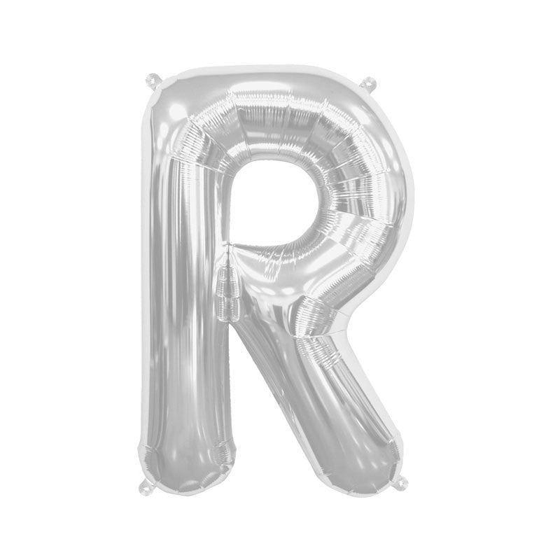 Globo Metalizado Letra R Silver – Fiesta Warehouse