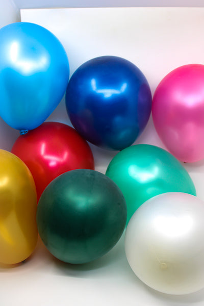 25ct, 12 in, Globos Latex Perlados (Varios Colores)