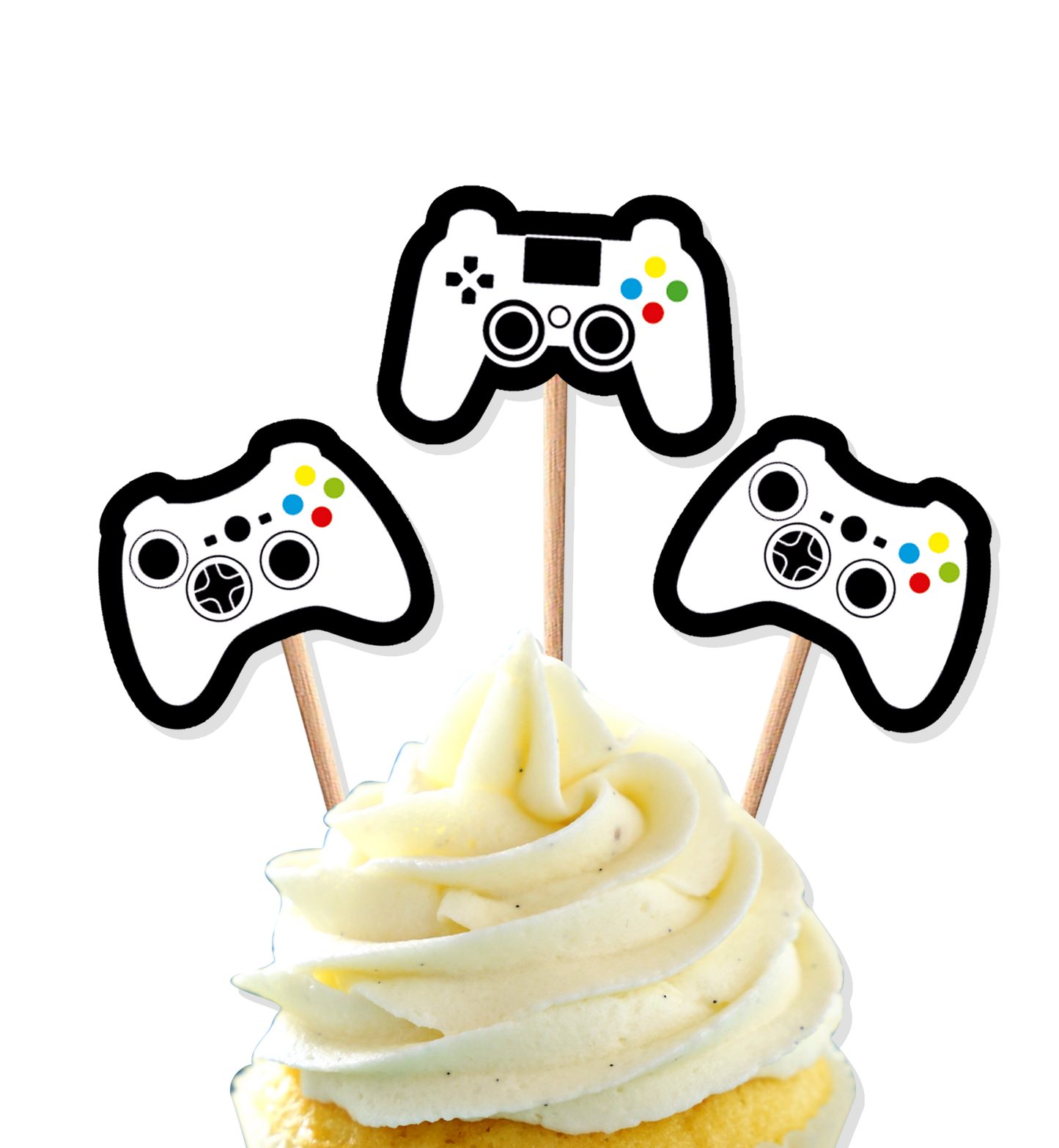 PALILLOS DECORADORES CUPCAKE X12 UD VIDEO GAME
