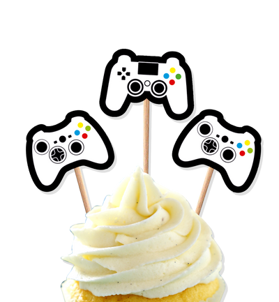 PALILLOS DECORADORES CUPCAKE X12 UD VIDEO GAME